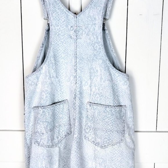 Vintage blue jean denim bib overall shorts - Picture 3 of 4